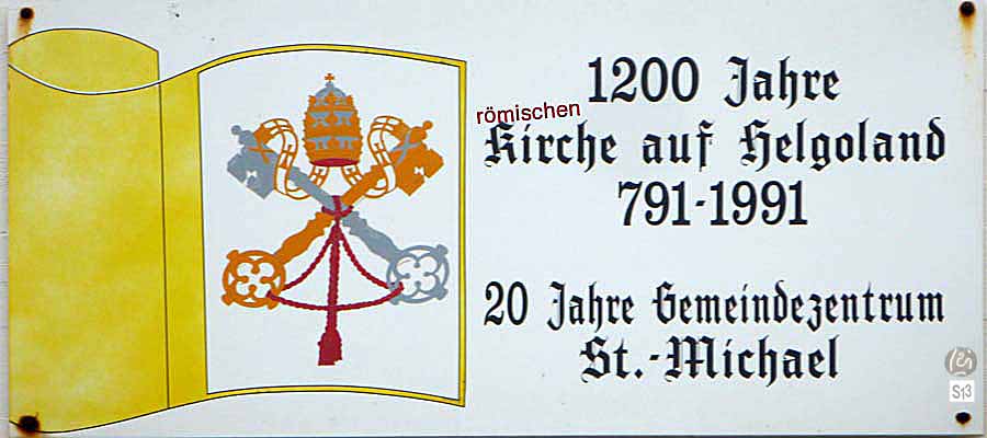 St Michael, Helgoland, 791 Christianisierung, rk, kath, Raymund Hinkel