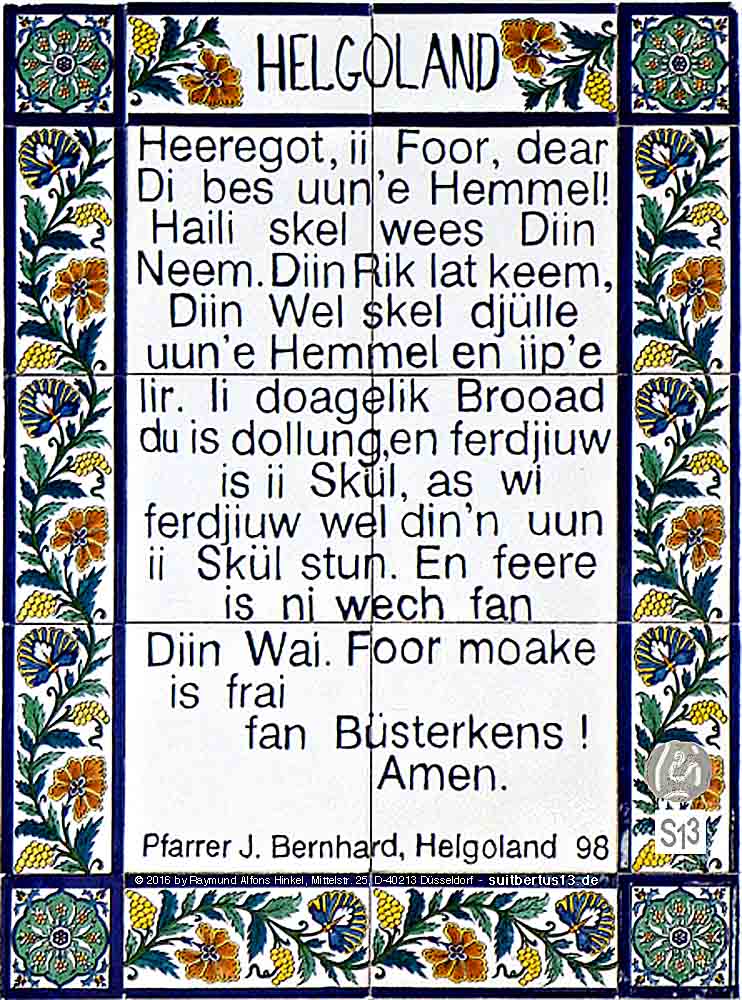 Vater unser, Heeregot, Helgoland, St Michael Kirche, Raymund Hinkel